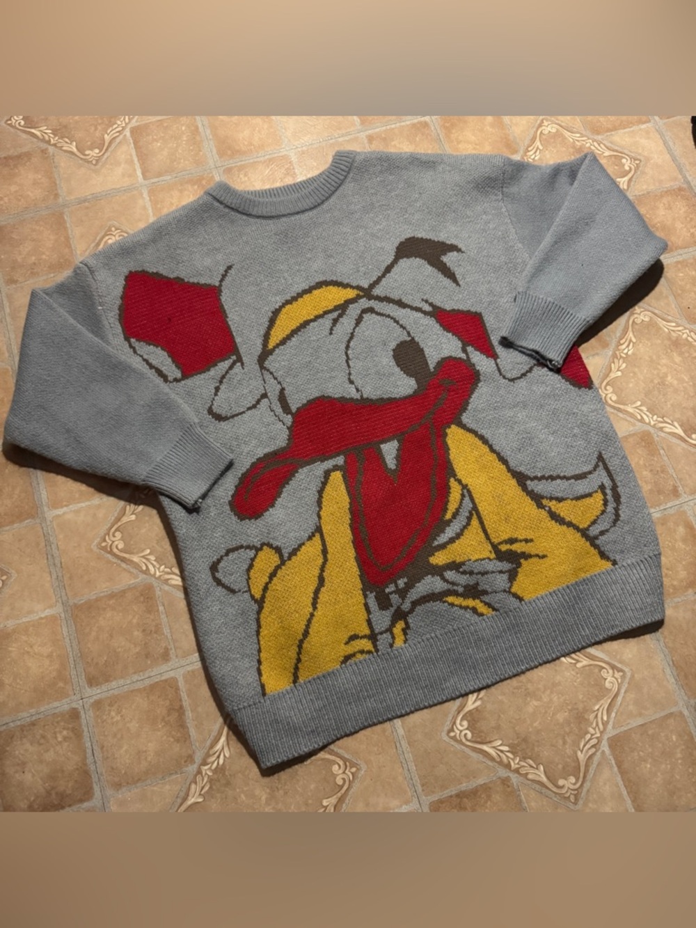 Vintage Custom Handknitted Donald Duck Sweater